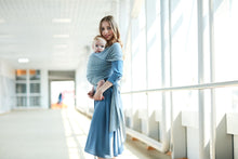 Load image into Gallery viewer, Baby Wrap Carrier by BebeZar Wrap - for Babies from Birth to 35 lbs or About 18 Months - Light Grey