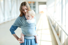 Load image into Gallery viewer, Baby Wrap Carrier by BebeZar Wrap - for Babies from Birth to 35 lbs or About 18 Months - Light Grey