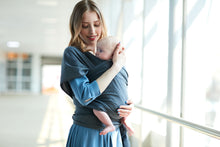 Load image into Gallery viewer, Baby Wrap Carrier by BebeZar Wrap - for Babies from Birth to 35 lbs or About 18 Months - Dark Grey