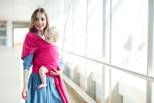 Load image into Gallery viewer, Baby Wrap Carrier by BebeZar Wrap - for Babies from Birth to 35 lbs or About 18 Months - Red