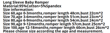 Load image into Gallery viewer, Long Sleeve Baby Romper