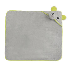 Load image into Gallery viewer, BebeZar - Bamboo  Hooded Towel And Washcloth Set - Elephant
