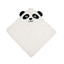 Load image into Gallery viewer, BebeZar  Bamboo  Hooded Towel And Washcloth Set - Panda
