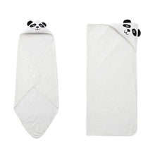 Load image into Gallery viewer, BebeZar  Bamboo  Hooded Towel And Washcloth Set - Panda
